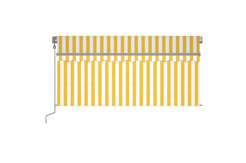 markise m. rullegardin + LED + vindsensor 3x2,5 m auto - Gul - Havemøbler - Solafskærmning - Markiser - Vinduesmarkise