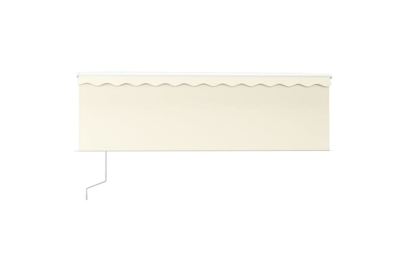 markise m. rullegardin + LED + vindsensor 4x3 m auto creme - Creme - Havemøbler - Solafskærmning - Markiser - Vinduesmarkise