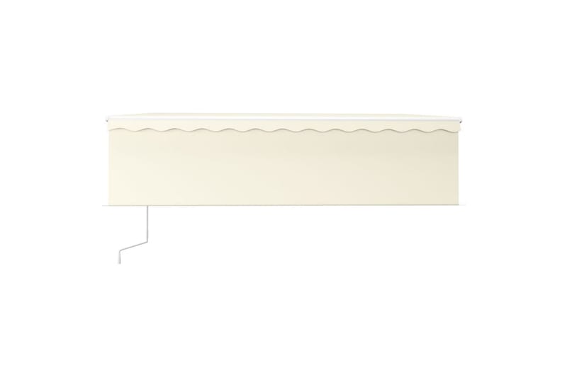 markise m. rullegardin + LED-lys + vindsensor 5x3 m auto - Creme - Havemøbler - Solafskærmning - Markiser - Vinduesmarkise