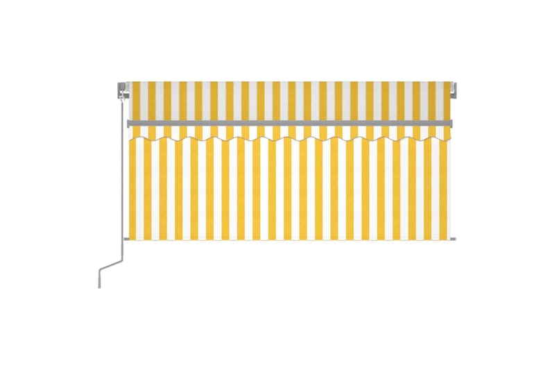 markise m. rullegardin + LED-lys 3x2,5 m manuel - Gul - Havemøbler - Solafskærmning - Markiser - Vinduesmarkise