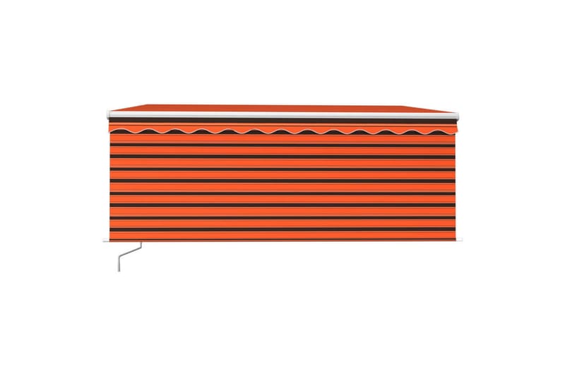 markise m. rullegardin + LED-lys 3x2,5 m manuel - Orange - Havemøbler - Solafskærmning - Markiser - Vinduesmarkise