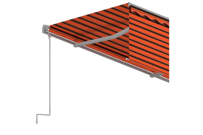 markise m. rullegardin 3x2,5 m automatisk orange og brun - Orange - Havemøbler - Solafskærmning - Markiser - Vinduesmarkise