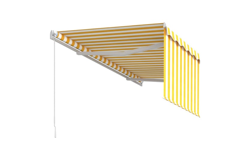 markise m. rullegardin 3x2,5 m manuel betjening gul og hvid - Gul - Vinduesmarkise - Markiser