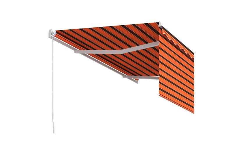 markise m. rullegardin 3x2,5 m manuel betjening - Orange - Havemøbler - Solafskærmning - Markiser - Vinduesmarkise
