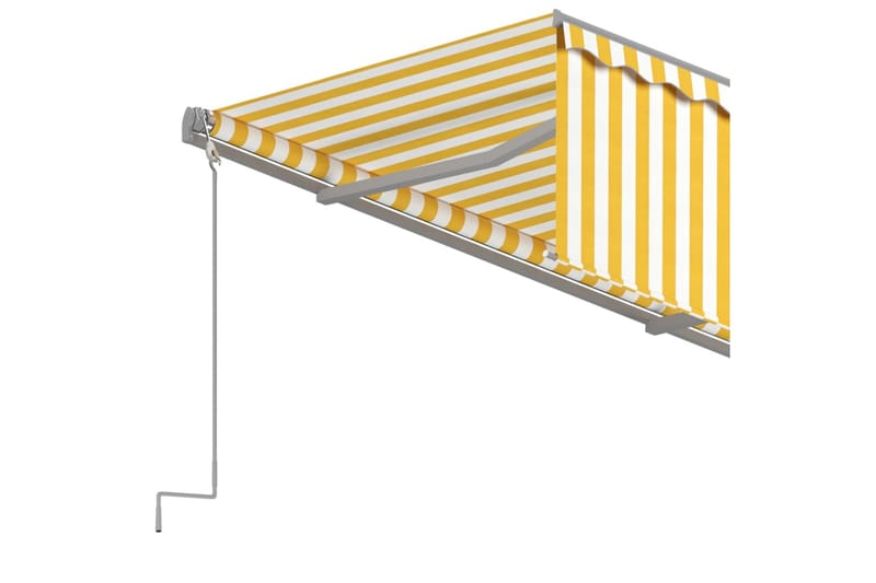 markise m. rullegardin 4x3 m manuel betjening gul + hvid - Gul - Vinduesmarkise - Markiser