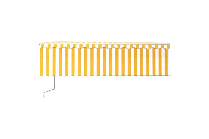 markise m. rullegardin 5x3 m automatisk gul og hvid - Gul - Vinduesmarkise - Markiser