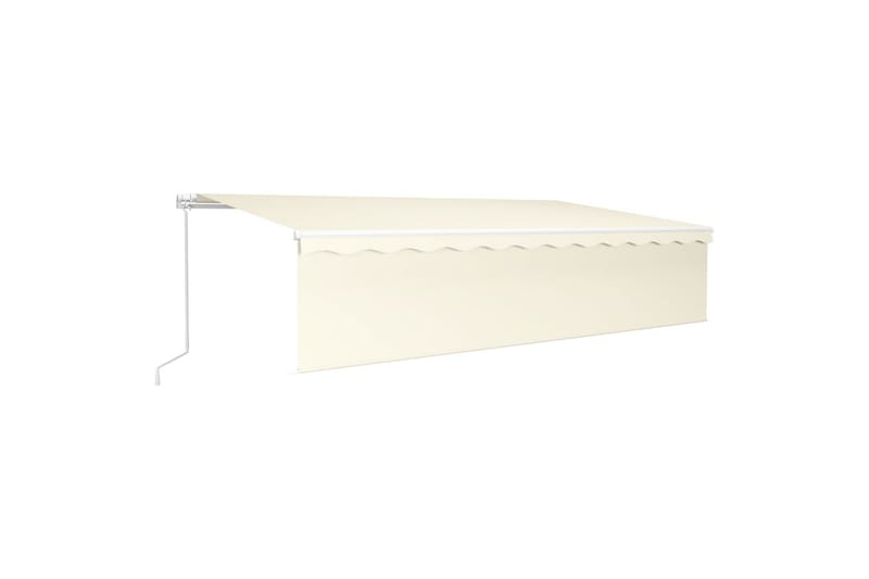 markise m. rullegardin 6x3 m manuel betjening cremefarvet - Creme - Havemøbler - Solafskærmning - Markiser - Vinduesmarkise