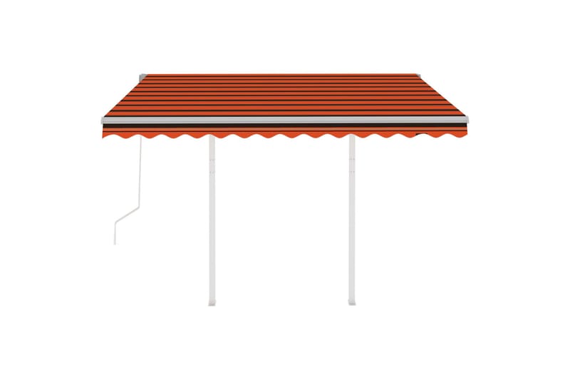 markise m. stolper 3x2,5 m automatisk betjening - Orange - Balkonmarkise - Markiser - Terrassemarkise