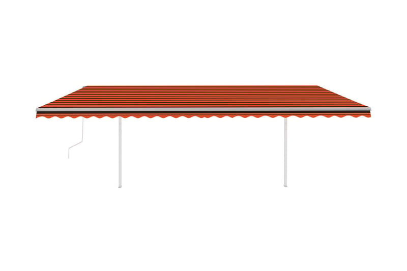 markise m. stolper 6x3 m automatisk betjening - Orange - Balkonmarkise - Markiser - Terrassemarkise