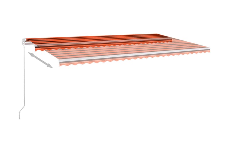 markise m. stolper 6x3 m automatisk betjening - Orange - Balkonmarkise - Markiser - Terrassemarkise