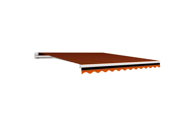 markisedug 300x250 cm kanvas orange og brun - Flerfarvet - Havemøbler - Solafskærmning - Markiser - Vinduesmarkise