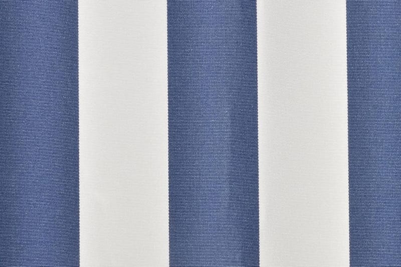 markisedug 450x300 cm blå og hvid - Blå - Markiser - Markise håndsving & markisestof