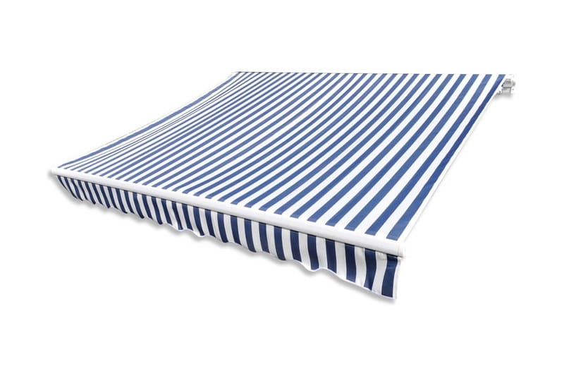 markisedug 500x300 cm blå og hvid - Blå - Havemøbler - Solafskærmning - Markiser