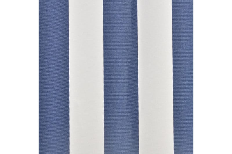 markisedug 500x300 cm blå og hvid - Blå - Havemøbler - Solafskærmning - Markiser