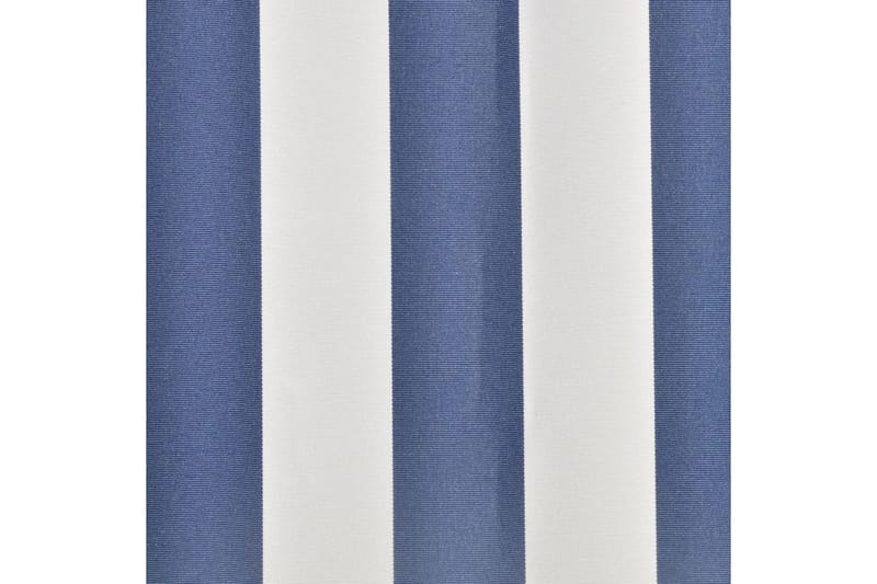 markisedug blå og hvid 4 x 3 m (stel medfølger ikke) - Blå - Markiser - Markise håndsving & markisestof