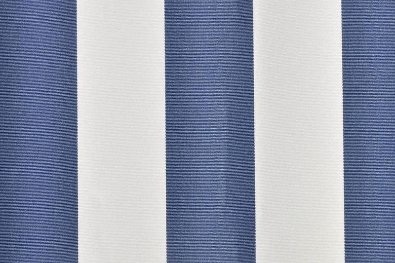 markisedug blå og hvid 4 x 3 m (stel medfølger ikke) - Blå - Vinduesmarkise - Markiser