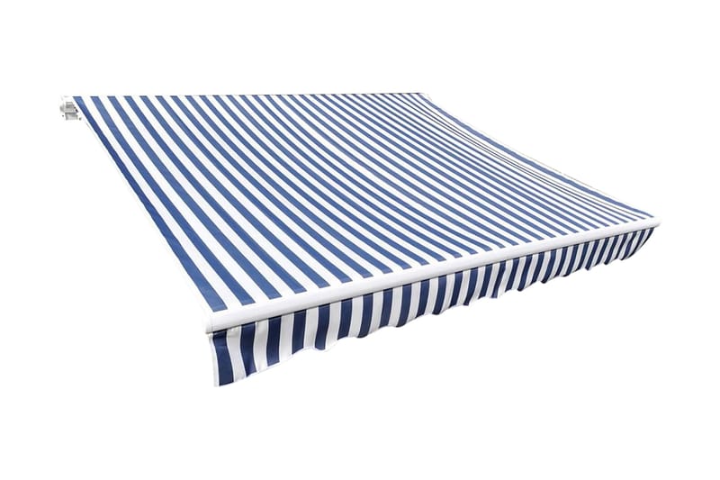 markisedug blå og hvid 4 x 3 m (stel medfølger ikke) - Blå - Vinduesmarkise - Markiser