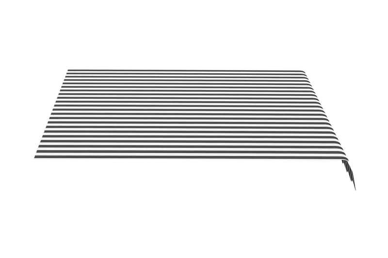 udskiftningsdug til markise 3x2,5 m antracitgrå og hvid - Markiser - Markise håndsving & markisestof