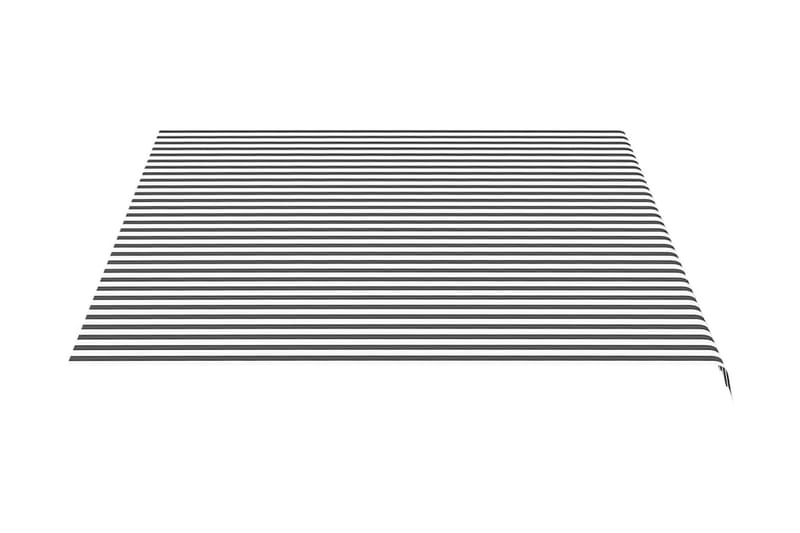 udskiftningsdug til markise 4,5x3,5 m antracitgrå og hvid - Markiser - Markise håndsving & markisestof