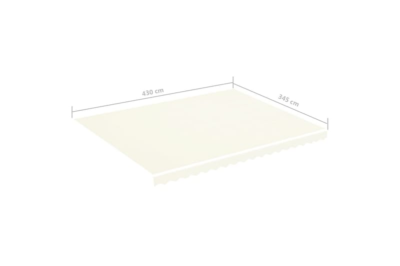 udskiftningsdug til markise 4,5x3,5 m cremefarvet - Havemøbler - Solafskærmning - Markiser - Markisetilbehør - Markise håndsving & markisestof