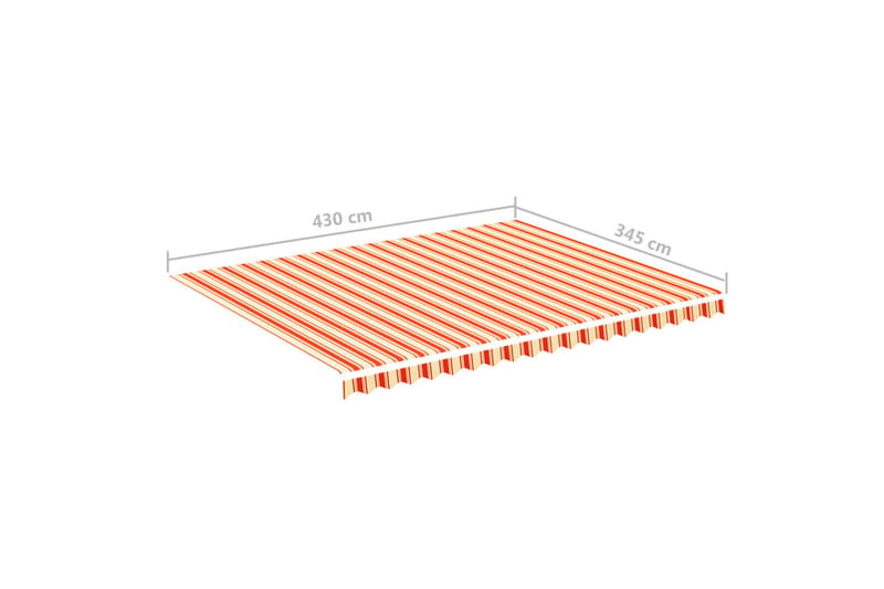 udskiftningsdug til markise 4,5x3,5 m gul og orange - Markiser - Markise håndsving & markisestof