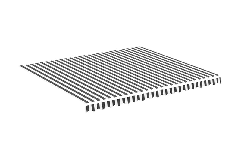 udskiftningsdug til markise 4x3,5 m antracitgrå og hvid - Markiser - Markise håndsving & markisestof