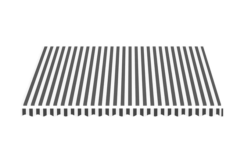 udskiftningsdug til markise 4x3,5 m antracitgrå og hvid - Markiser - Markise håndsving & markisestof