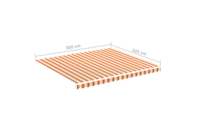udskiftningsdug til markise 4x3,5 m gul og orange - Havemøbler - Solafskærmning - Markiser - Markisetilbehør - Markise håndsving & markisestof