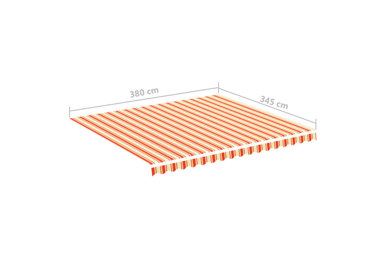 udskiftningsdug til markise 4x3,5 m gul og orange - Markiser - Markise håndsving & markisestof