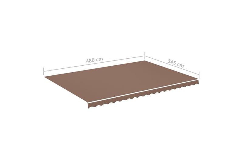 udskiftningsdug til markise 5x3,5 m brun - Markiser - Markise håndsving & markisestof