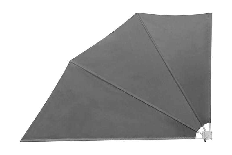 Sammenklappelig Sidemarkise Til Terrasse Grå 160 X 240 Cm - Grå - Havemøbler - Solafskærmning - Markiser - Balkonmarkise