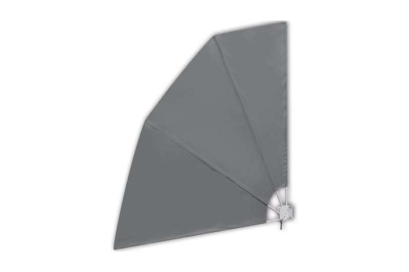 Sammenklappelig Sidemarkise Til Terrasse Grå 210 X 210 Cm - Grå - Havemøbler - Solafskærmning - Markiser - Balkonmarkise