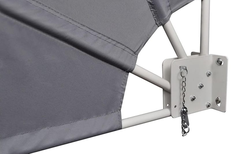 Sammenklappelig Sidemarkise Til Terrasse Grå 210 X 210 Cm - Grå - Havemøbler - Solafskærmning - Markiser - Balkonmarkise