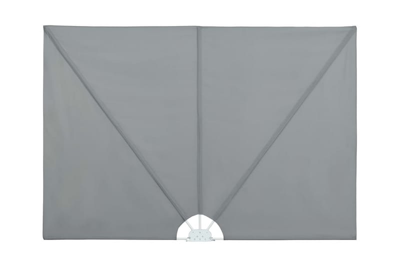 Sammenklappelig Sidemarkise Til Terrasse Grå 400 X 200 Cm - Grå - Havemøbler - Solafskærmning - Markiser - Balkonmarkise