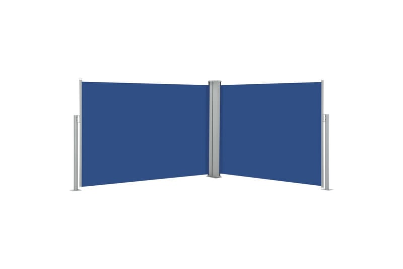sammenrullelig sidemarkise 100 x 1000 cm blå - Blå - Balkonmarkise - Markiser - Sidemarkise - Altanafskærmning