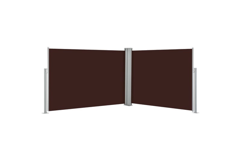 sammenrullelig sidemarkise 100 x 1000 cm brun - Brun - Havemøbler - Solafskærmning - Markiser - Balkonmarkise