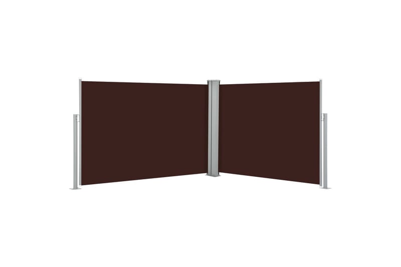 sammenrullelig sidemarkise 100 x 1000 cm brun - Brun - Balkonmarkise - Markiser - Sidemarkise - Altanafskærmning