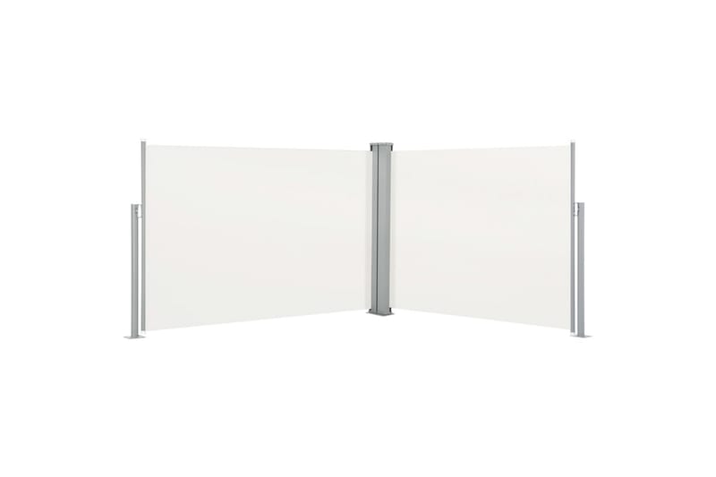 sammenrullelig sidemarkise 100 x 1000 cm cremefarvet - Creme - Havemøbler - Solafskærmning - Markiser - Balkonmarkise