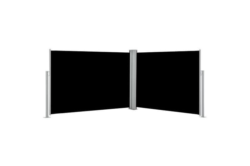 sammenrullelig sidemarkise 100 x 1000 cm sort - Sort - Havemøbler - Solafskærmning - Markiser - Balkonmarkise