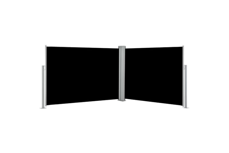 sammenrullelig sidemarkise 100 x 1000 cm sort - Sort - Balkonmarkise - Markiser - Sidemarkise - Altanafskærmning