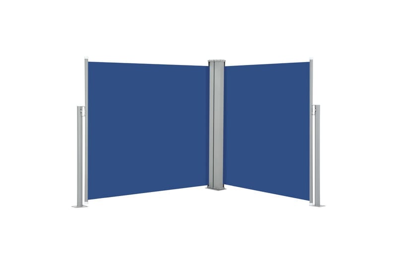 sammenrullelig sidemarkise 100 x 600 cm blå - Blå - Havemøbler - Solafskærmning - Markiser - Balkonmarkise