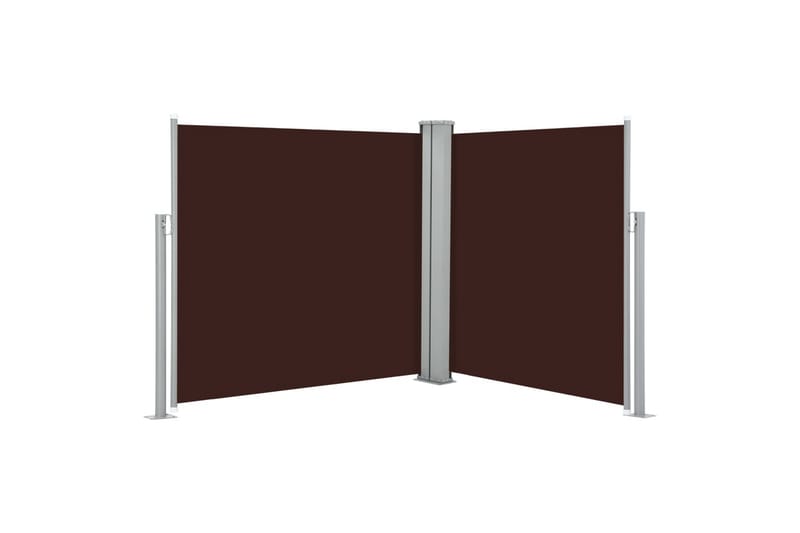 sammenrullelig sidemarkise 100 x 600 cm brun - Brun - Balkonmarkise - Markiser - Sidemarkise - Altanafskærmning