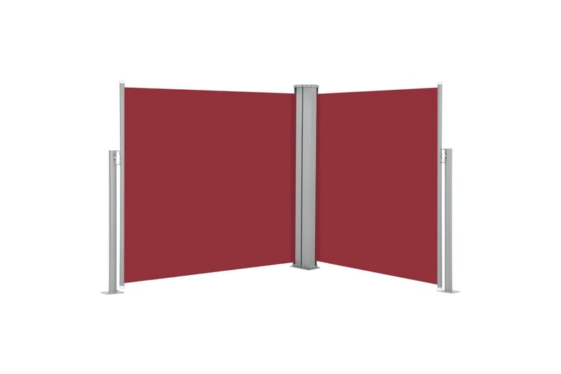 sammenrullelig sidemarkise 100 x 600 cm rød - Rød - Havemøbler - Solafskærmning - Markiser - Balkonmarkise