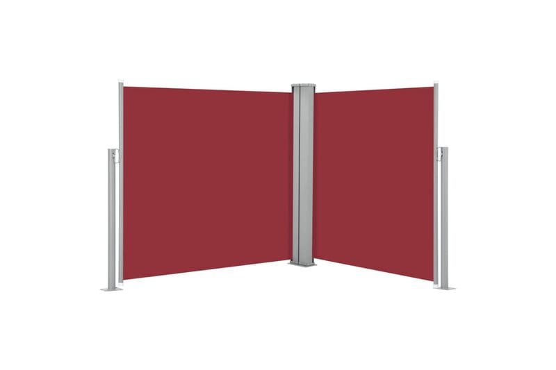 sammenrullelig sidemarkise 100 x 600 cm rød - Rød - Balkonmarkise - Markiser - Sidemarkise - Altanafskærmning