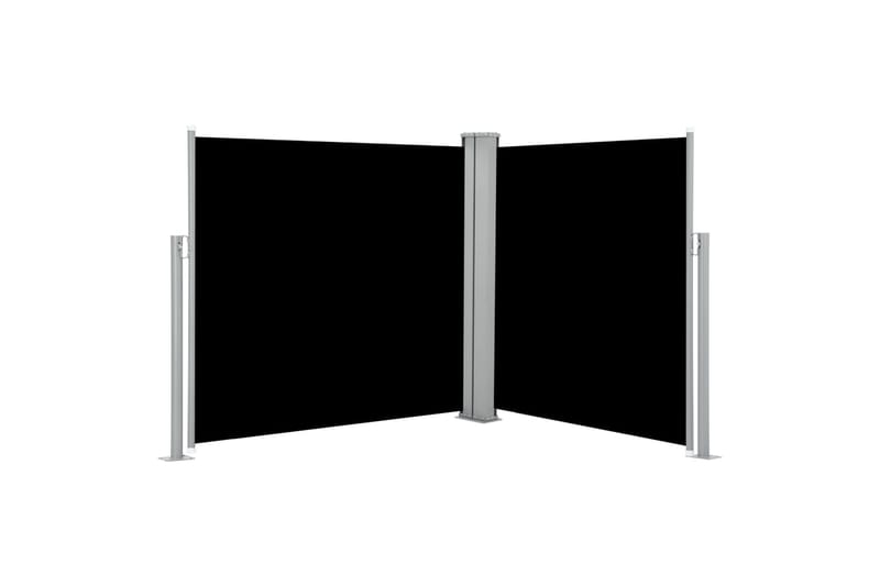sammenrullelig sidemarkise 100 x 600 cm sort - Sort - Balkonmarkise - Markiser - Sidemarkise - Altanafskærmning