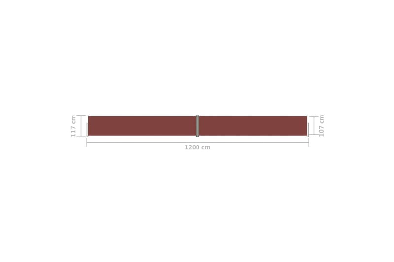 sammenrullelig sidemarkise 117x1200 cm brun - Brun - Balkonmarkise - Markiser - Sidemarkise - Altanafskærmning