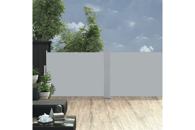 sammenrullelig sidemarkise 120 x 1000 cm antracitgrå - Grå - Havemøbler - Solafskærmning - Markiser - Balkonmarkise