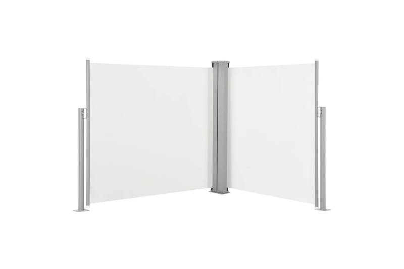 sammenrullelig sidemarkise 120 x 600 cm cremefarvet - Creme - Havemøbler - Solafskærmning - Markiser - Balkonmarkise