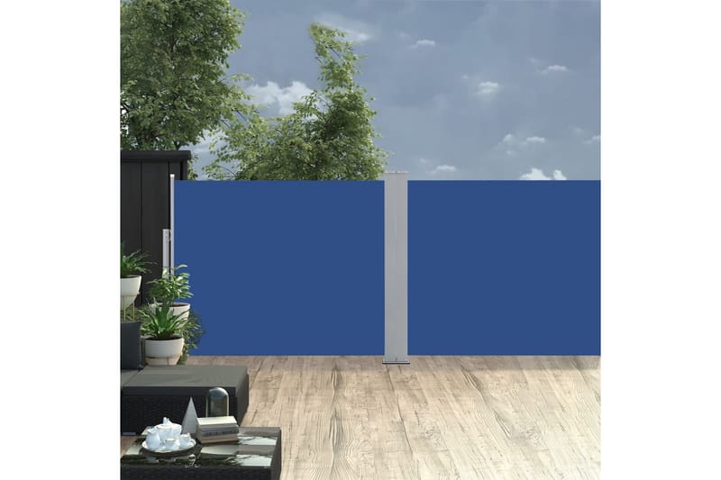 sammenrullelig sidemarkise 140 x 1000 cm blå - Blå - Havemøbler - Solafskærmning - Markiser - Balkonmarkise