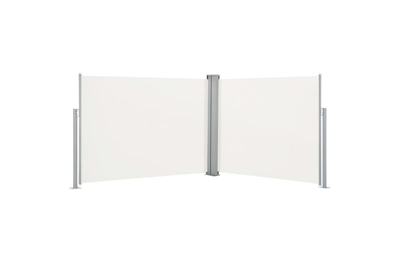 sammenrullelig sidemarkise 140 x 1000 cm cremefarvet - Creme - Havemøbler - Solafskærmning - Markiser - Balkonmarkise